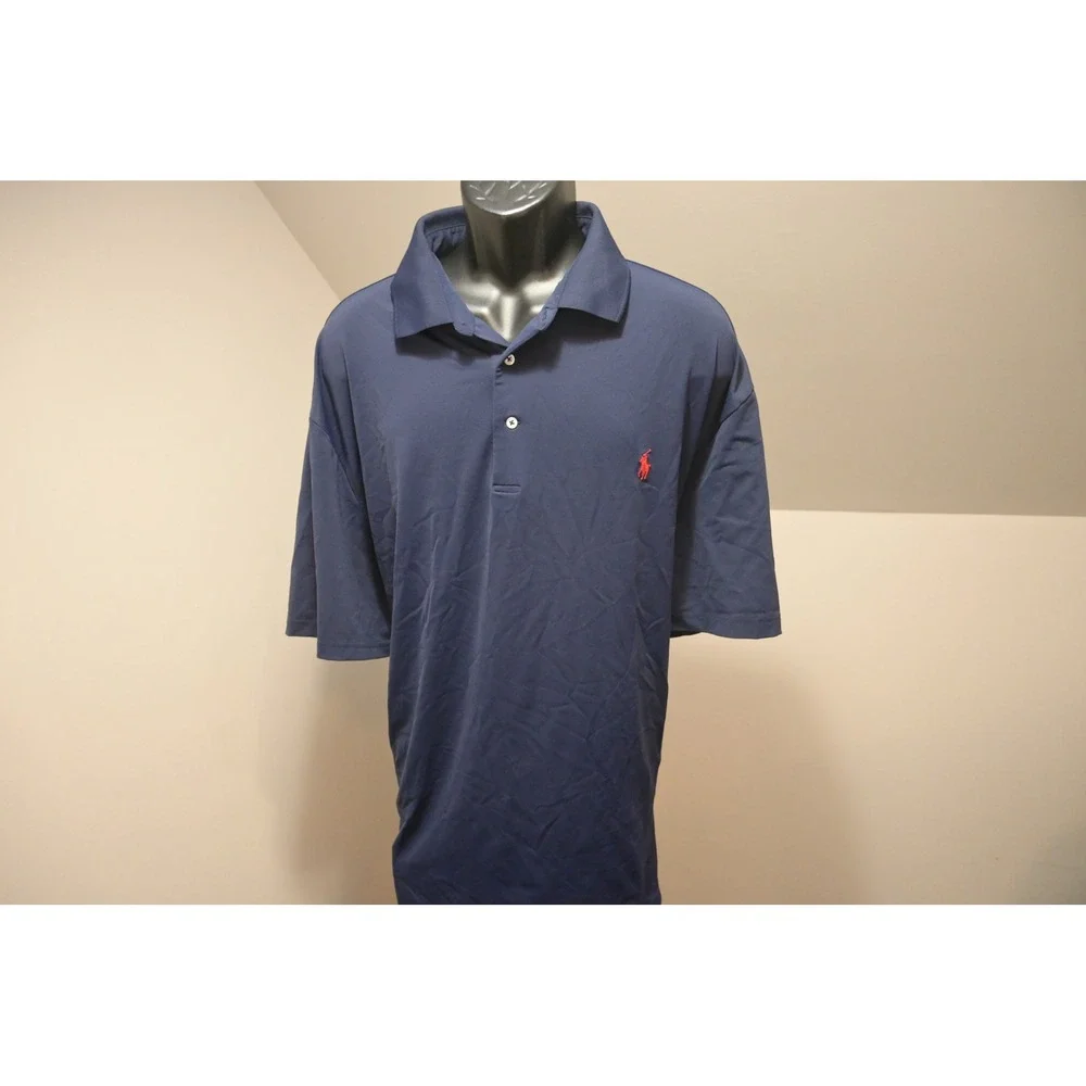 Polo Ralph Lauren Performance Golf Polo Shirt Mens 2XB Blue Short Sleeve Wicking